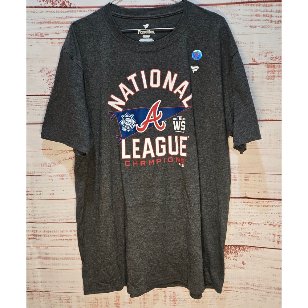 Atlanta Braves NEW 2021 World Series National League Champions Men's XL Grey